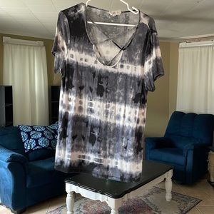 Tie dye criss cross sexy top